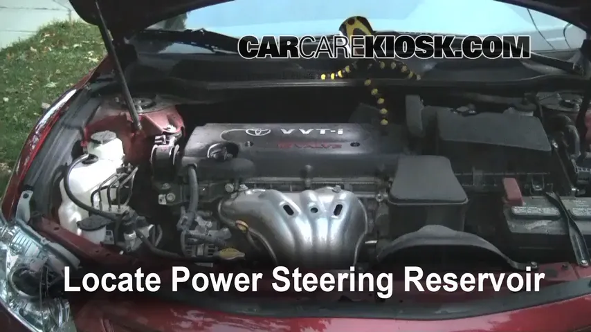 2008 Toyota Camry LE 2.4L 4 Cyl. Power Steering Fluid Check Fluid Level